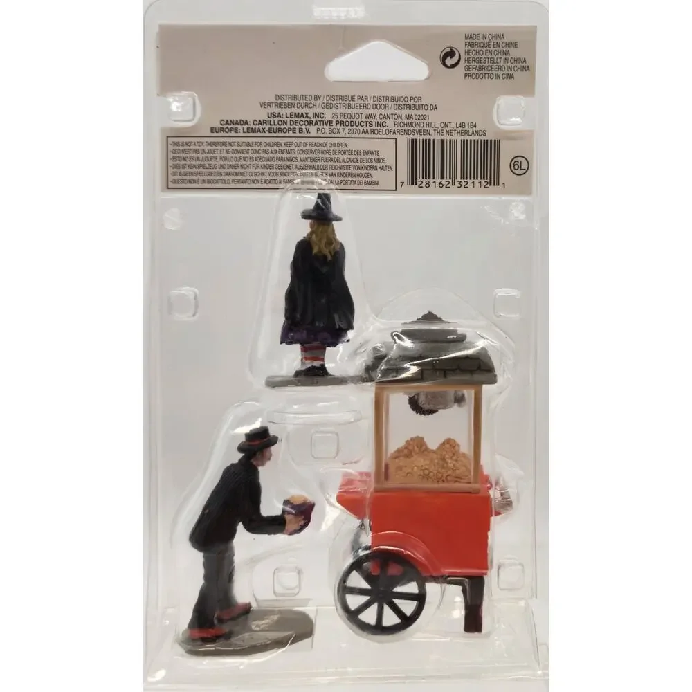 2013 LEMAX SPOOKY TOWN POPCORN TREATS 32112 SET OF 3 HALLOWEEN FIGURES